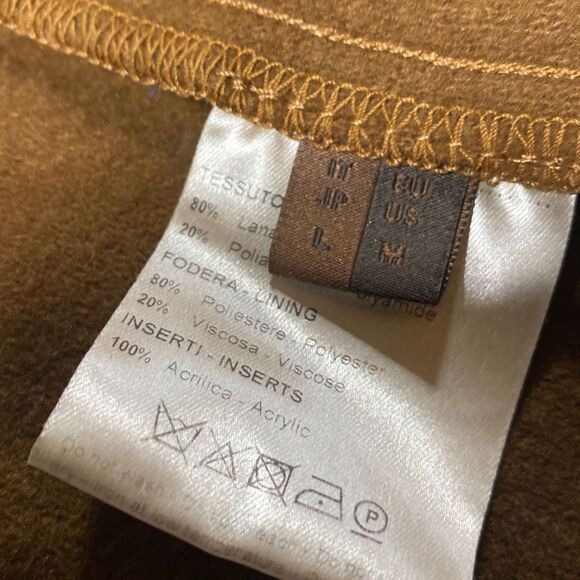 Altea Made In Italy Wool Blend Collared Bomber Chore Jacket Caramel Medium - Picture 11 of 13